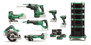 HiKOKI KC18H7B-MVA3 18V Accu Machines 7-delig in HSC koffers met trolley (3x MultiVolt 5,0Ah accu + lader)