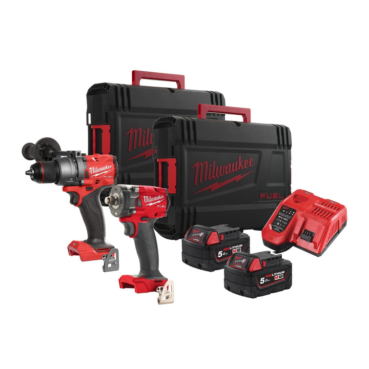 Milwaukee M18 FPP2B3-502X Powerpack met M18 FPD3 en M18 FIW2F12 - 18V - 5.0Ah