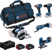 Bosch Set met 5 18V Machines GSR+GDX+GKS+GOP+GST - 0615A500BV